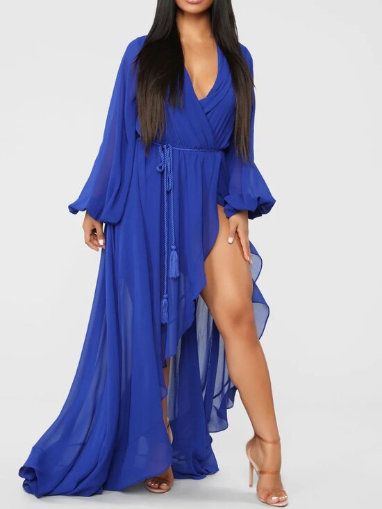 Fashion Nova Dresses & Skirts - NWT Fashion Nova Royal Blue High Low Maxi Dress XS